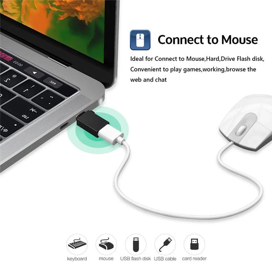 Προσαρμογέας OTG microUSB / USB-C - USB-A Techsuit A13 DuoVoltX, Γκρι, Σετ 2 τεμαχίων