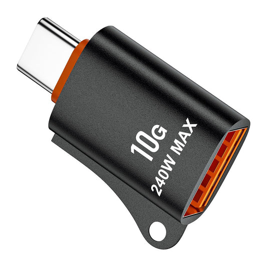 Adaptor OTG USB-C - USB-A Techsuit A1 HyperPort, Μαύρο Πορτοκαλί