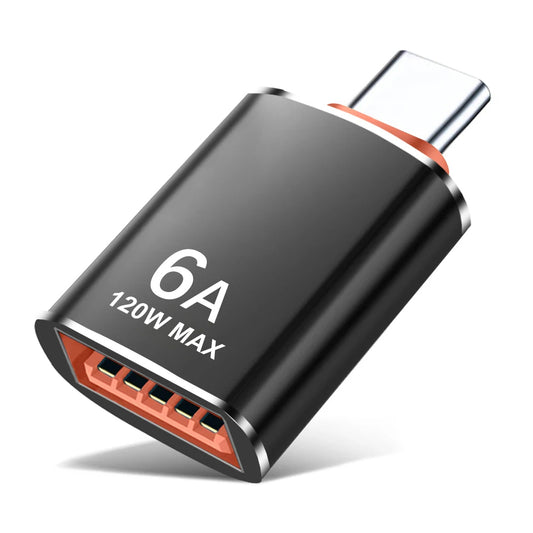 Προσαρμογέας OTG USB-C - USB-A Techsuit A2 HyperPort, Μαύρο Πορτοκαλί