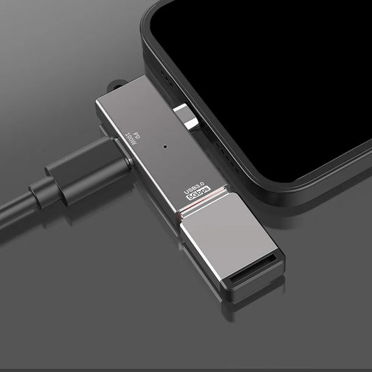 Προσαρμογέας OTG USB-C - USB-A Techsuit A21, Γκρι