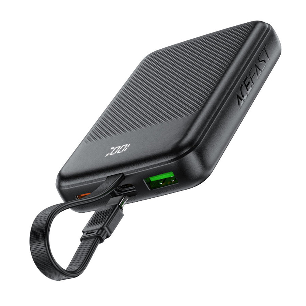 Εξωτερική Μπαταρία Acefast M13, 10000mAh, 22.5W, QC + PD, 1 x USB-A - 2 x USB-C, Μαύρη
