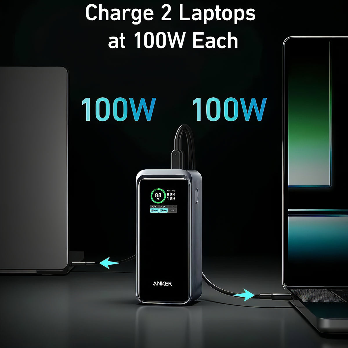 Εξωτερική Μπαταρία Anker Prime, 20000mAh, 200W, QC + PD, 1 x USB-A - 2 x USB-C, Μαύρη A1336011