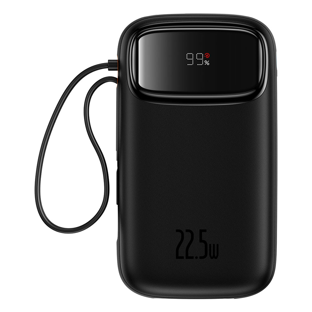Baseus Qpow Pro+ External Battery, 20000mAh, 22.5W, QC + PD, 1 x Lightning - 1 x USB-A - 2 x USB-C, Black P10055002113-00