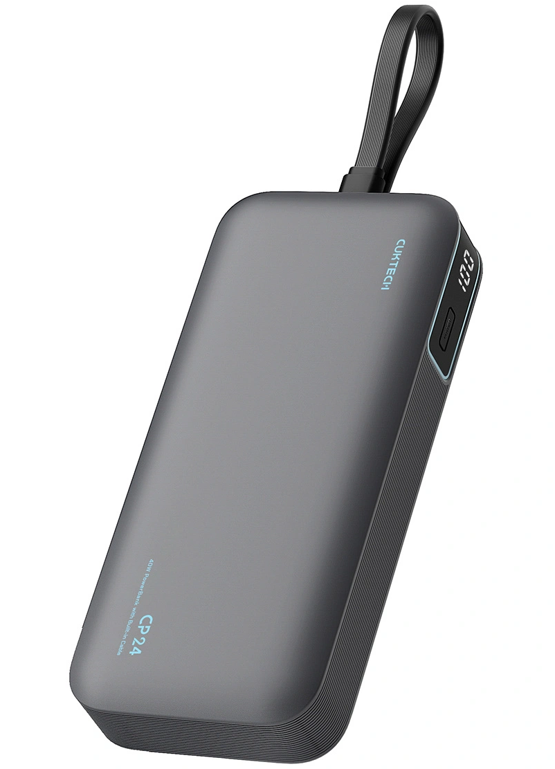 Εξωτερική Μπαταρία Cuktech LPB200N, 20000mAh, 40W, QC + PD, 1 x USB-A - 2 x USB-C, Μαύρη CUKL200NMXGR