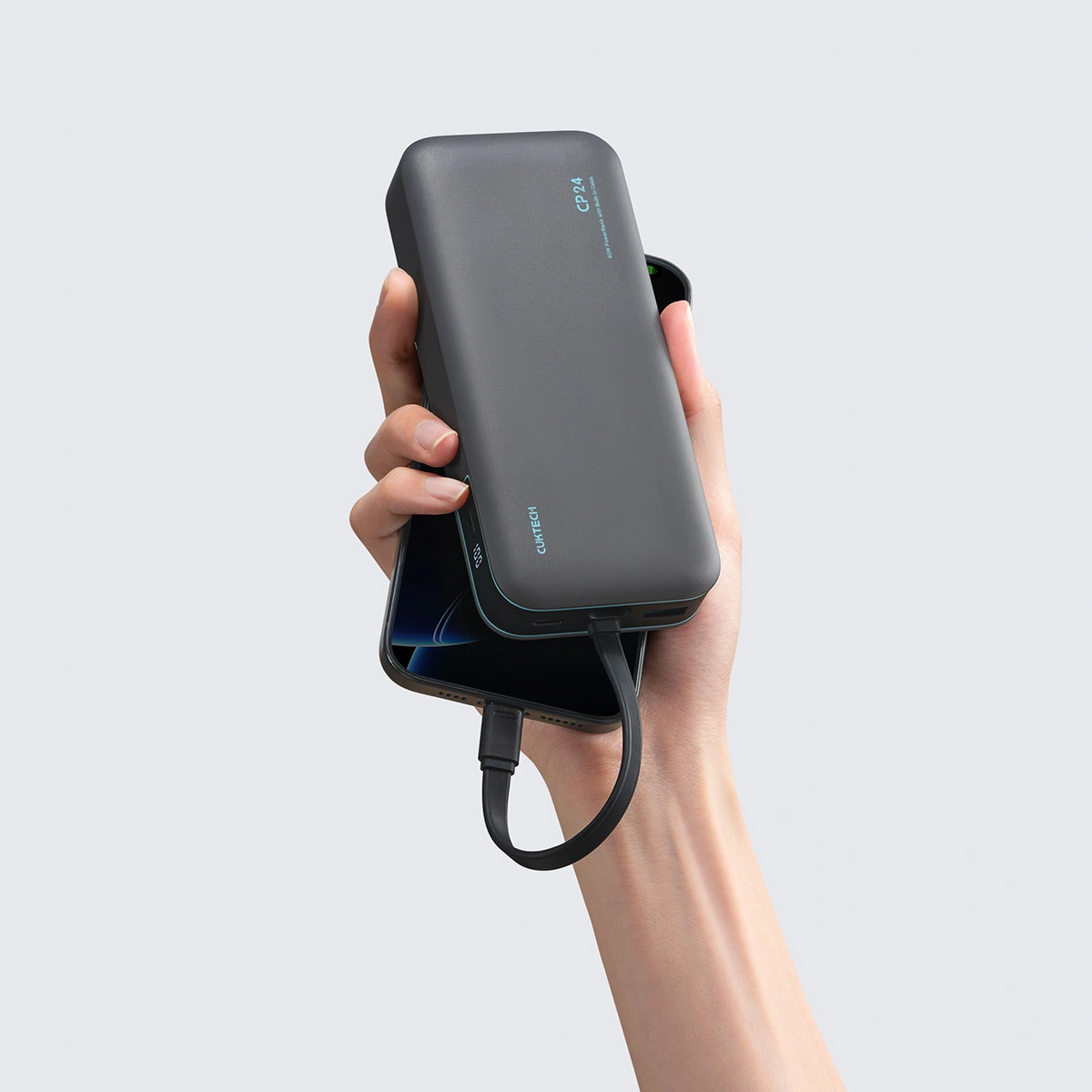 Εξωτερική Μπαταρία Cuktech LPB200N, 20000mAh, 40W, QC + PD, 1 x USB-A - 2 x USB-C, Μαύρη CUKL200NMXGR