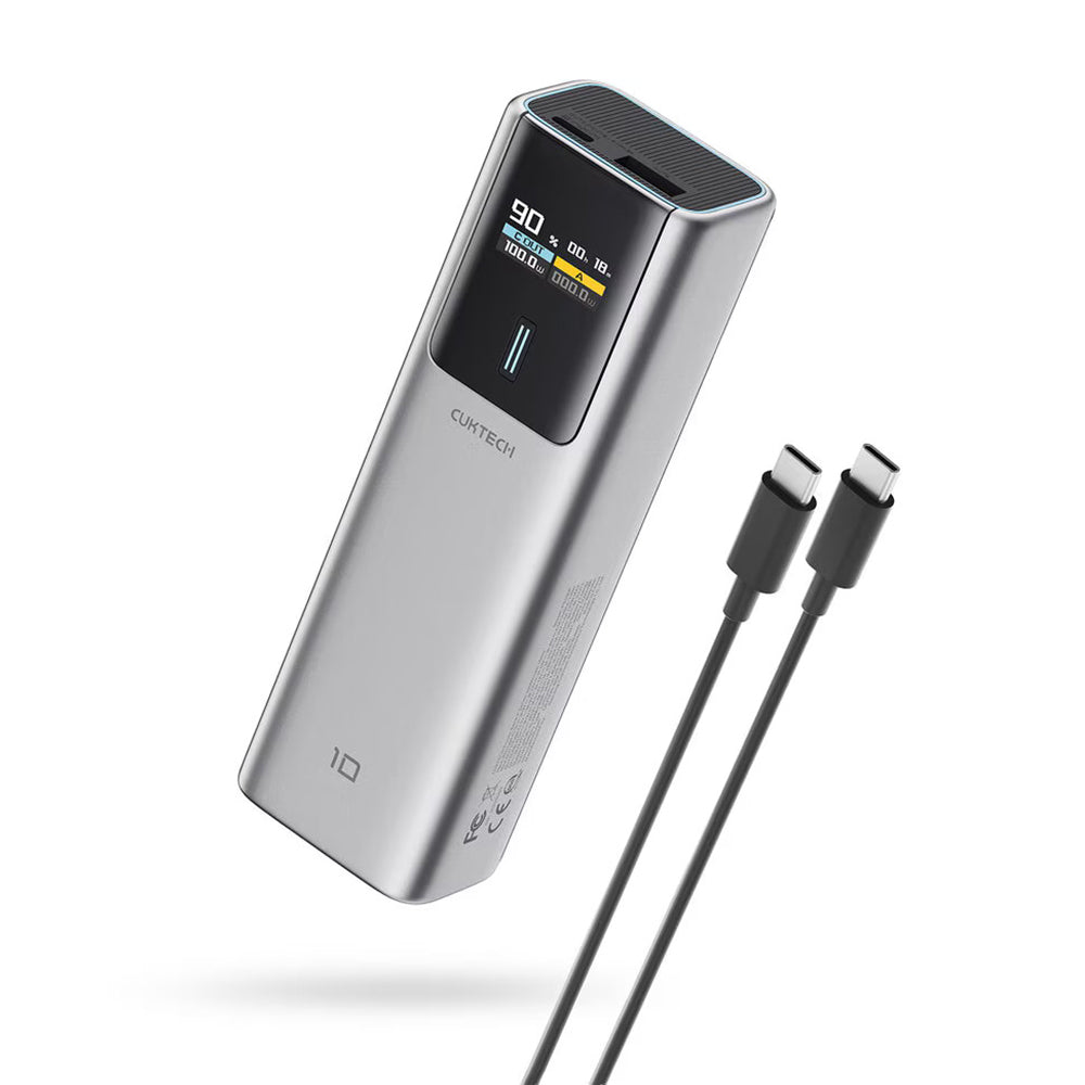 Εξωτερική Μπαταρία Cuktech PB150P, 15000mAh, 120W, QC + PD, 1 x USB-A - 2 x USB-C, Γκρι CKPB150POSGR
