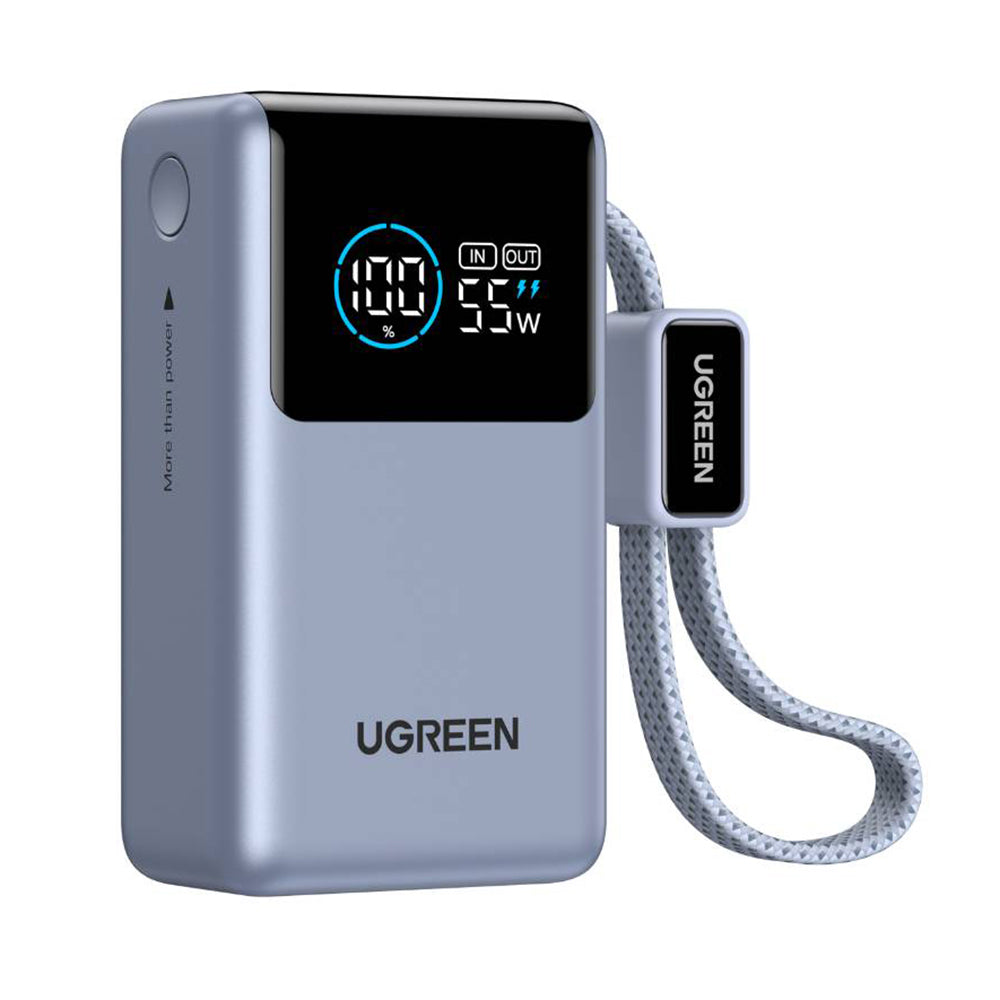 Εξωτερική Μπαταρία UGREEN Nexode Pro PB727 (75701B), 10000mAh, 55W, QC + PD, 1 x USB-A - 2 x USB-C, Γκρι