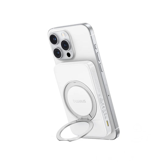 Εξωτερική Μπαταρία Wireless Baseus PicoGo, 5000mAh, 20W, PD + FQI, 1 x QI - 1 x USB-C, Λευκή P10076800213-01