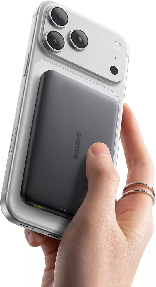 Εξωτερική Μπαταρία Ασύρματη Baseus PicoGo AM41, 10000mAh, 27W, PD + FQI, 1 x QI - 1 x USB-C, Μαύρη E0027201
