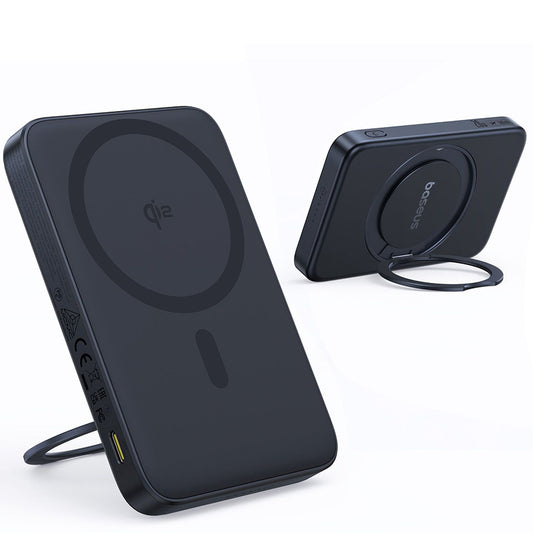 Εξωτερική Μπαταρία Wireless Baseus PicoGo, 5000mAh, 20W, PD + FQI, 1 x QI - 1 x USB-C, Μαύρη P10076802123-00