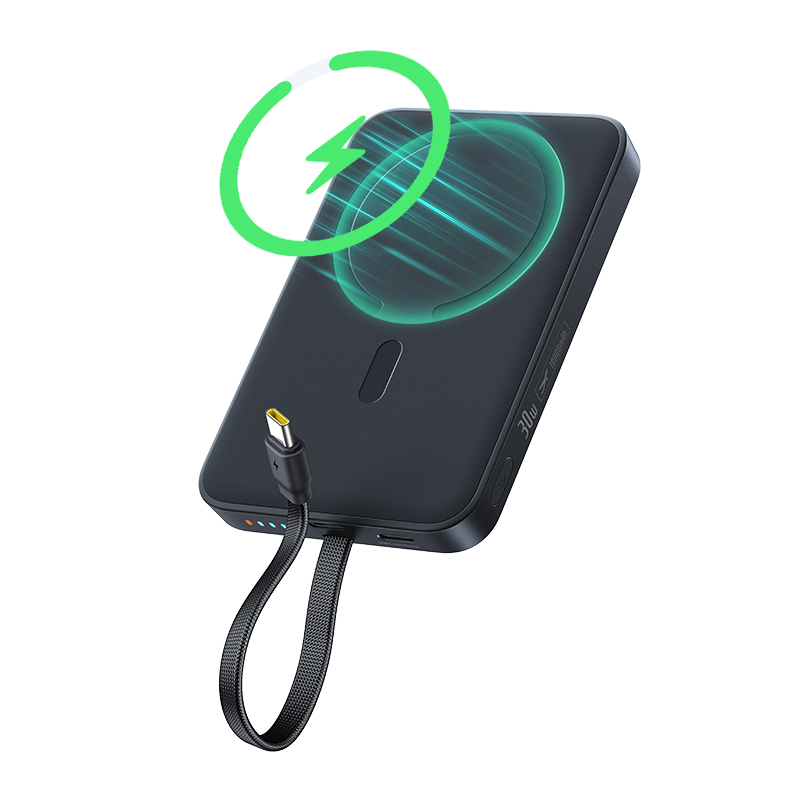 Εξωτερική Ασύρματη Μπαταρία Baseus EnerFill FM11 Magnetic, 10000mAh, 30W, PD + FQI, 1 x QI - 2 x USB-C, Μαύρο E0028904