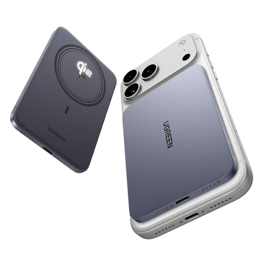 Εξωτερική Ασύρματη Μπαταρία UGREEN PB580 (75984B), 5000mAh, 20W, PD + FQI, 1 x QI - 1 x USB-C, Γκρι