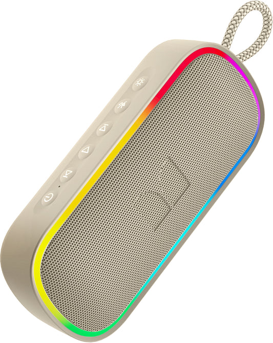 Φορητό Ηχείο Bluetooth Monster S150 Plus, 40W, TWS, RGB, Αδιάβροχο, Ανοιχτό Κρεμ