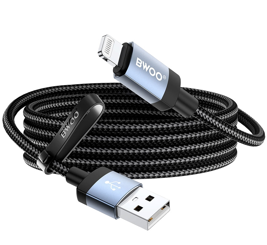 Καλώδιο Δεδομένων και Φόρτισης USB-A - Lightning BWOO BO-X401L, 18W, 1μ, Μαύρο
