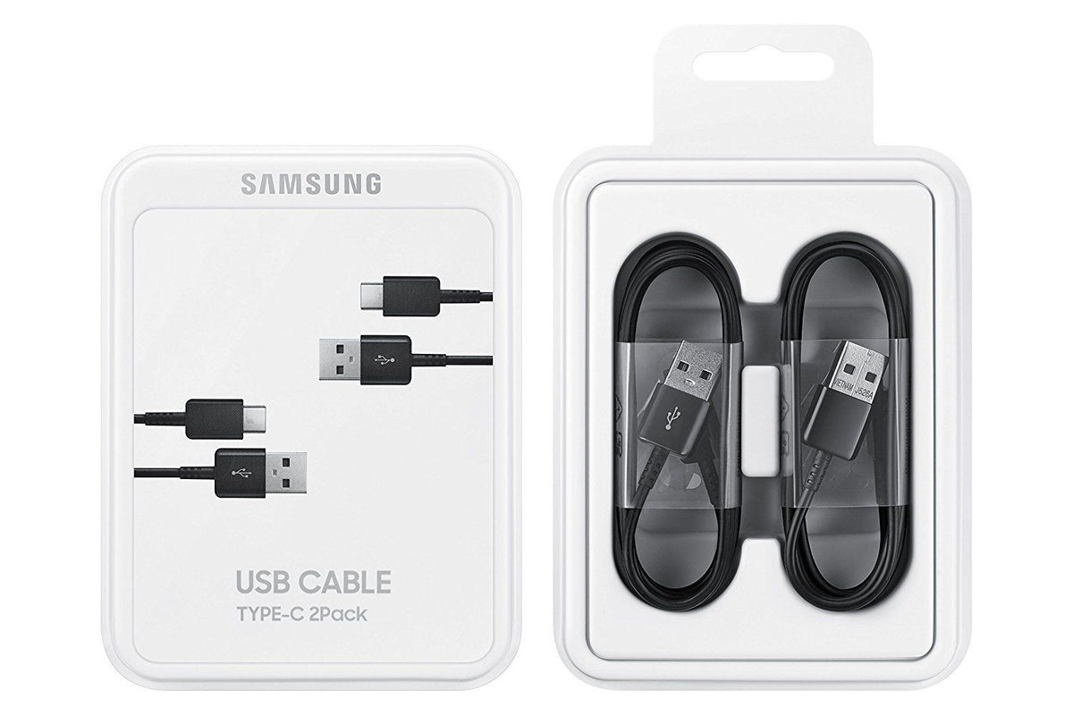 Καλώδιο Δεδομένων και Φόρτισης USB-A - USB-C Samsung 2-Pack, 25W, 1.5m, Μαύρο EP-DG930MBEGWW