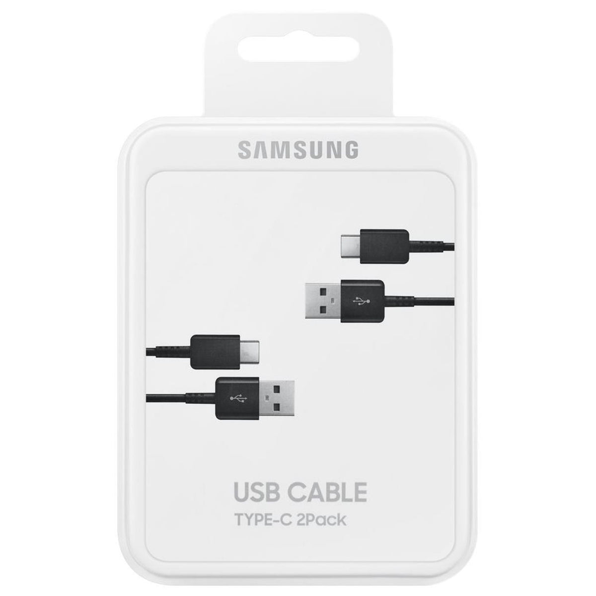Καλώδιο Δεδομένων και Φόρτισης USB-A - USB-C Samsung 2-Pack, 25W, 1.5m, Μαύρο EP-DG930MBEGWW