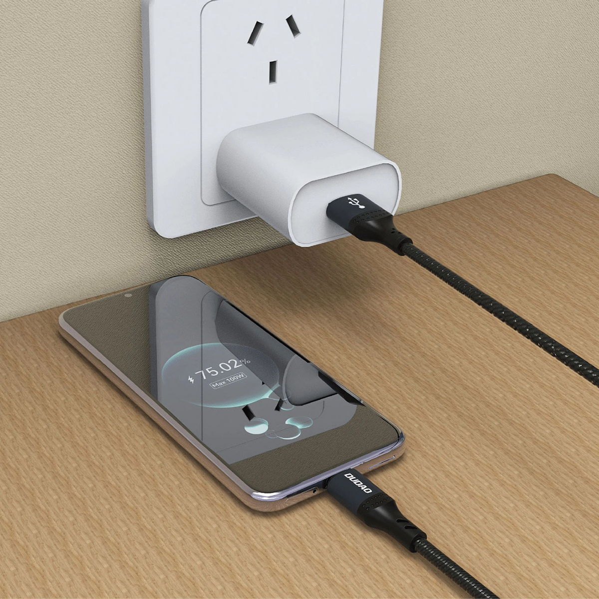 Καλώδιο Δεδομένων και Φόρτισης USB-A - USB-C Dudao L3ST, 100W, 1.2m, Μαύρο