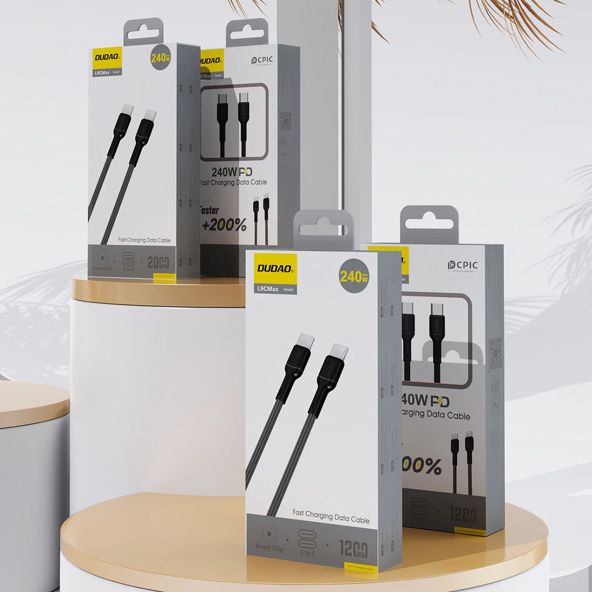 Καλώδιο Δεδομένων και Φόρτισης USB-C - USB-C Dudao L9C Max, 240W, 2μ, Μαύρο