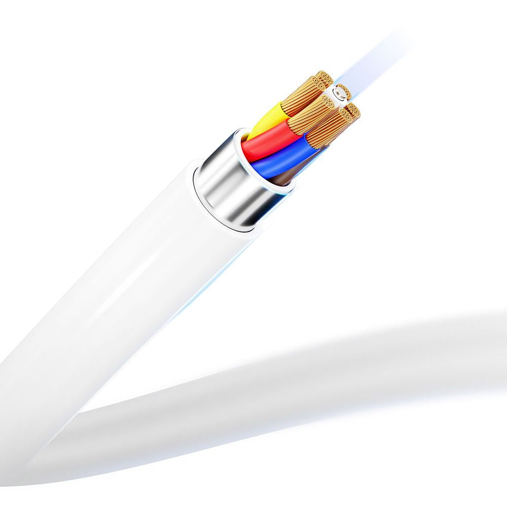 Καλώδιο Δεδομένων και Φόρτισης USB-C - USB-C 3MK Hyper, 100W, 2m, Λευκό