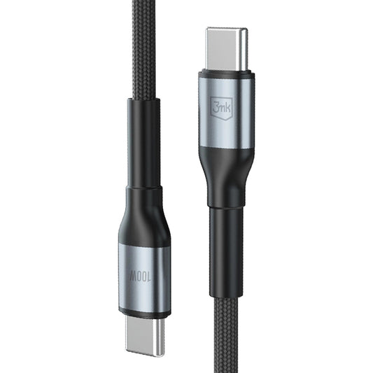 Καλώδιο Δεδομένων και Φόρτισης USB-C - USB-C 3MK Hyper N, 100W, 1m, Μαύρο