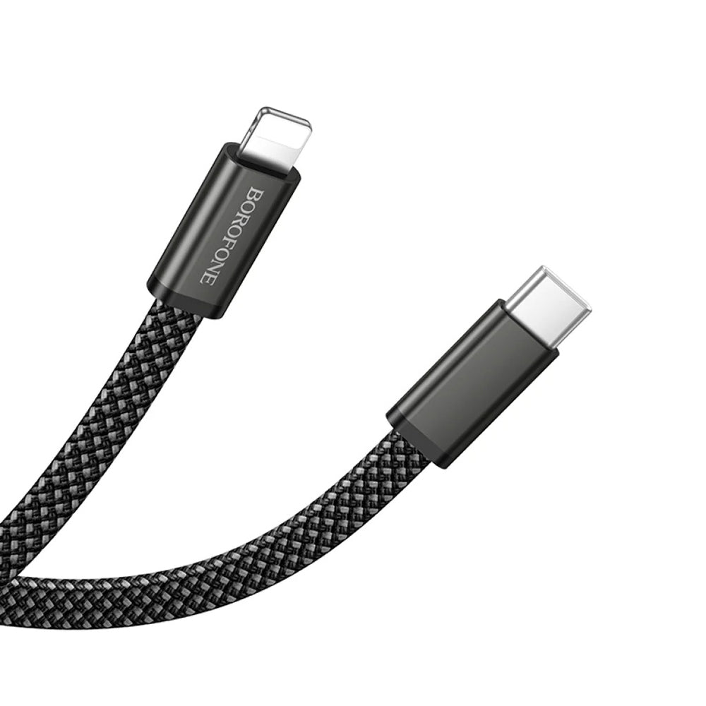 Καλώδιο Δεδομένων και Φόρτισης USB-C - Lightning Borofone BX124 Peace, 30W, 1m, Μαύρο