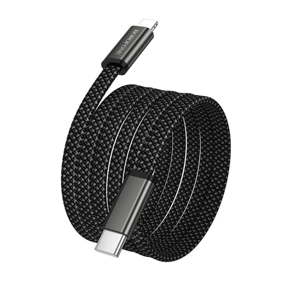 Καλώδιο Δεδομένων και Φόρτισης USB-C - Lightning Borofone BX124 Peace, 30W, 1m, Μαύρο