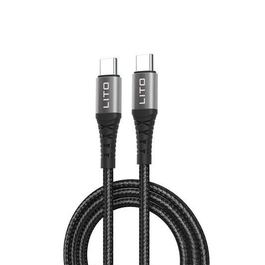 Καλώδιο Δεδομένων και Φόρτισης USB-C - USB-C Lito LD22CC, 60W, 2m, Μαύρο