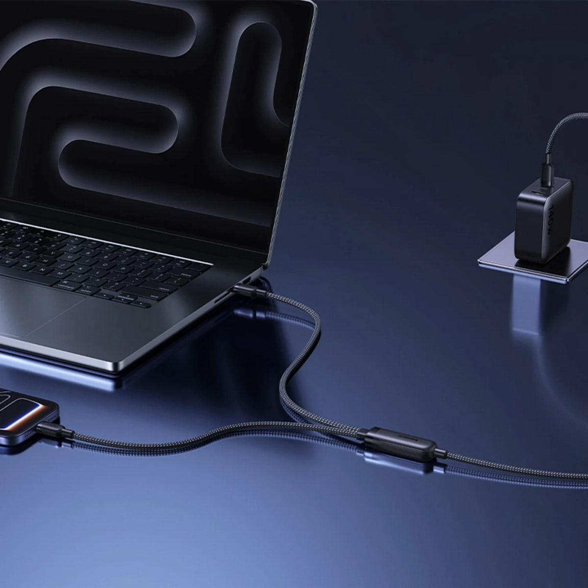 Καλώδιο Φόρτισης USB-C - 2 x USB-C Baseus Flash 4 2in1, 140W, 1.5m, Μαύρο E0426X00