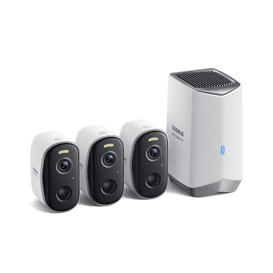 Baseus N1 Surveillance Camera, Wi-Fi, 2K, IP67, Outdoor, Set of 3 pieces S0TW012131