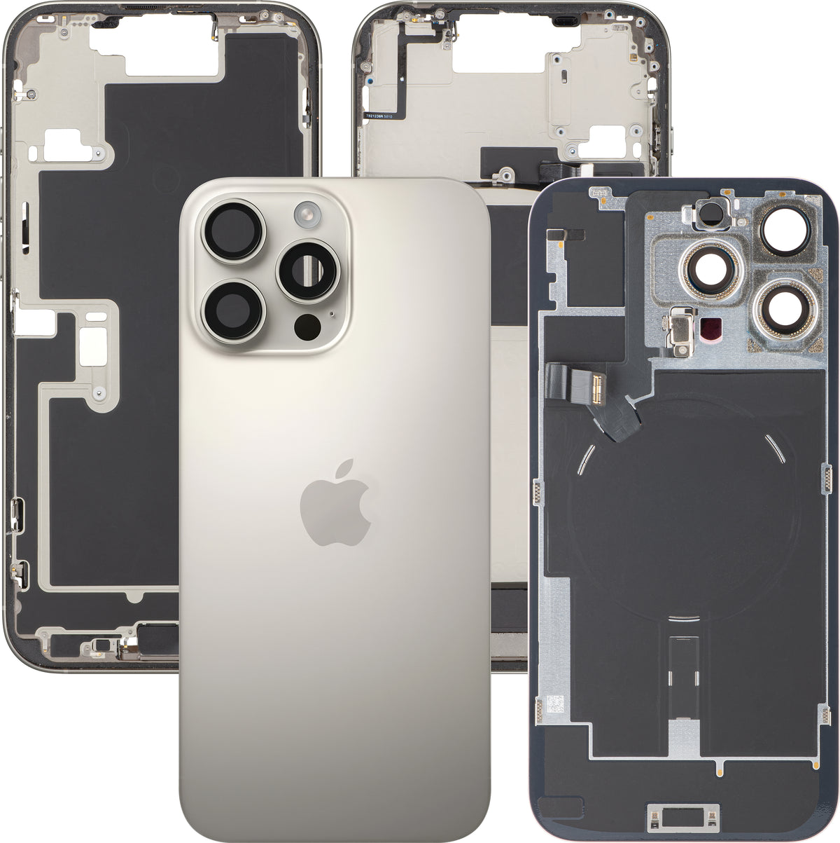 Πίσω Κάλυμμα Μπαταρίας Apple iPhone 16 Pro Max, Με Μεσαίο Πλαίσιο, Πλήρη Ανταλλακτικά, Μπεζ (Φυσικό Τιτάνιο), Premium Ανταλλαγή