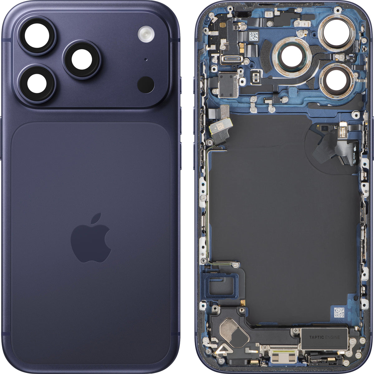 Πίσω Κάλυμμα Μπαταρίας Apple iPhone 17 Pro, Με Μεσαίο Πλαίσιο, Πλήρη Ανταλλακτικά, Σκούρο Μπλε (Deep Blue), Premium Ανταλλαγή