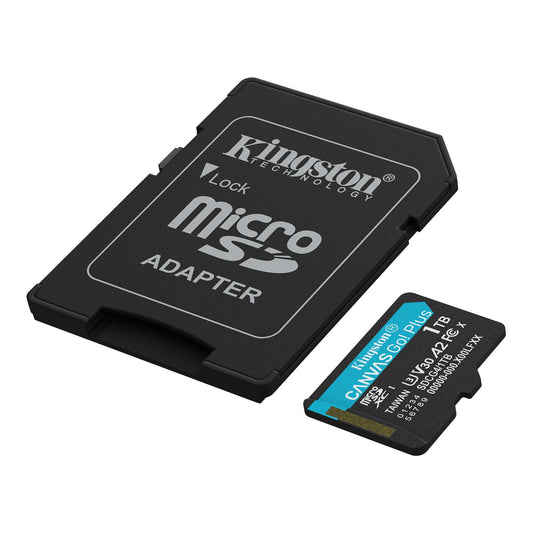 Κάρτα Μνήμης microSDXC Kingston Canvas Go Plus Android A2, 1TB, Κλάση 10 / UHS-1 U3, Με Προσαρμογέα SDCG4/1TB