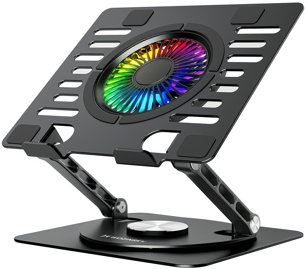 Ψύκτρα WZK WDCX-X16-AS για Laptop 10 ίντσες - 16 ίντσες, RGB, Μαύρο