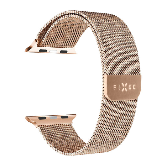 Λουράκι Fixed Mesh για Apple Watch 42mm / 41mm / 40mm / 38mm Series, Ροζ Χρυσό