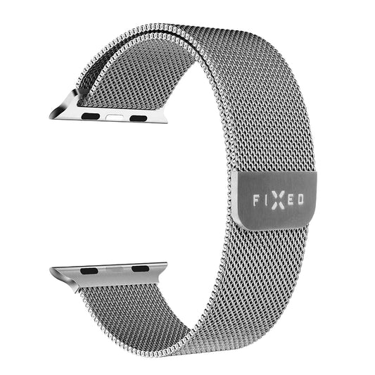 Λουράκι Fixed Mesh για Apple Watch 49mm / 46mm / 45mm / 44mm / 42mm Series, Ασημί