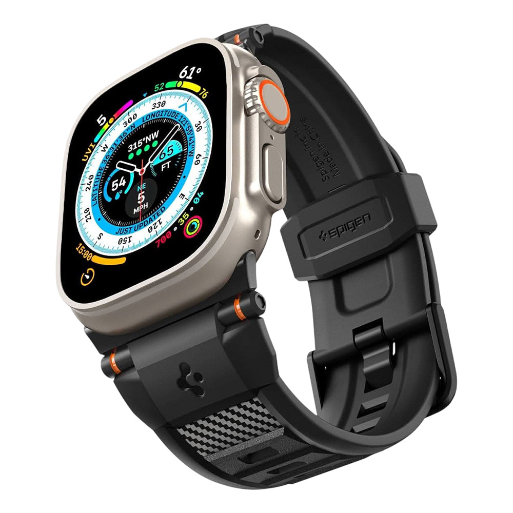 Λουράκι Spigen Rugged για Apple Watch 49mm / 46mm / 45mm / 44mm Series, Μαύρο AMP07105