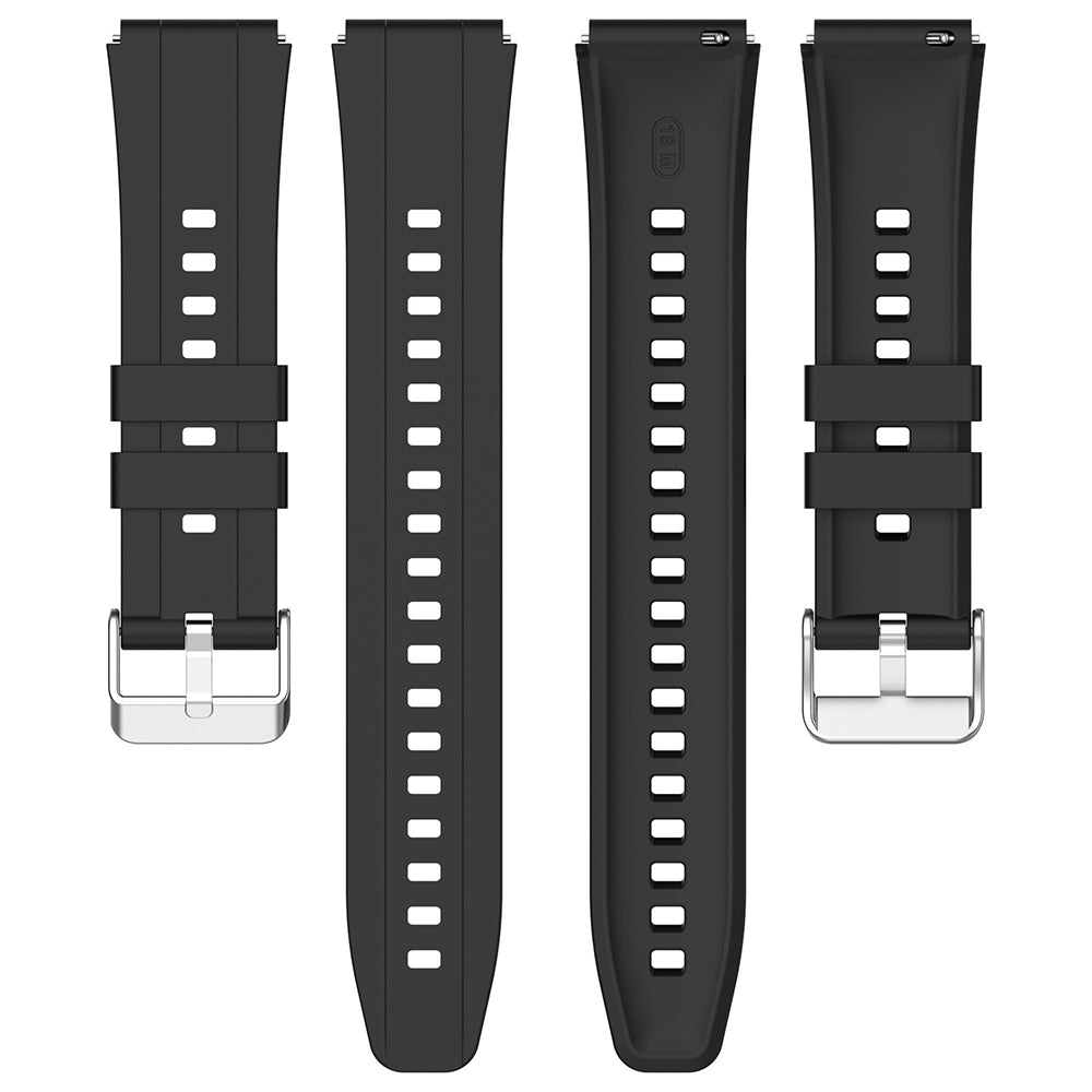 Techsuit W075 Strap for Huawei Watch / Garmin Watch Series, 18mm, Black