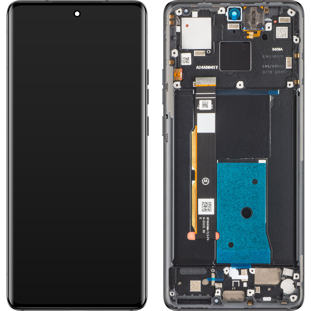 Touchscreen Display Motorola Edge 40, with Frame, Black (Eclipse Black), Service Pack 5D68C22670
