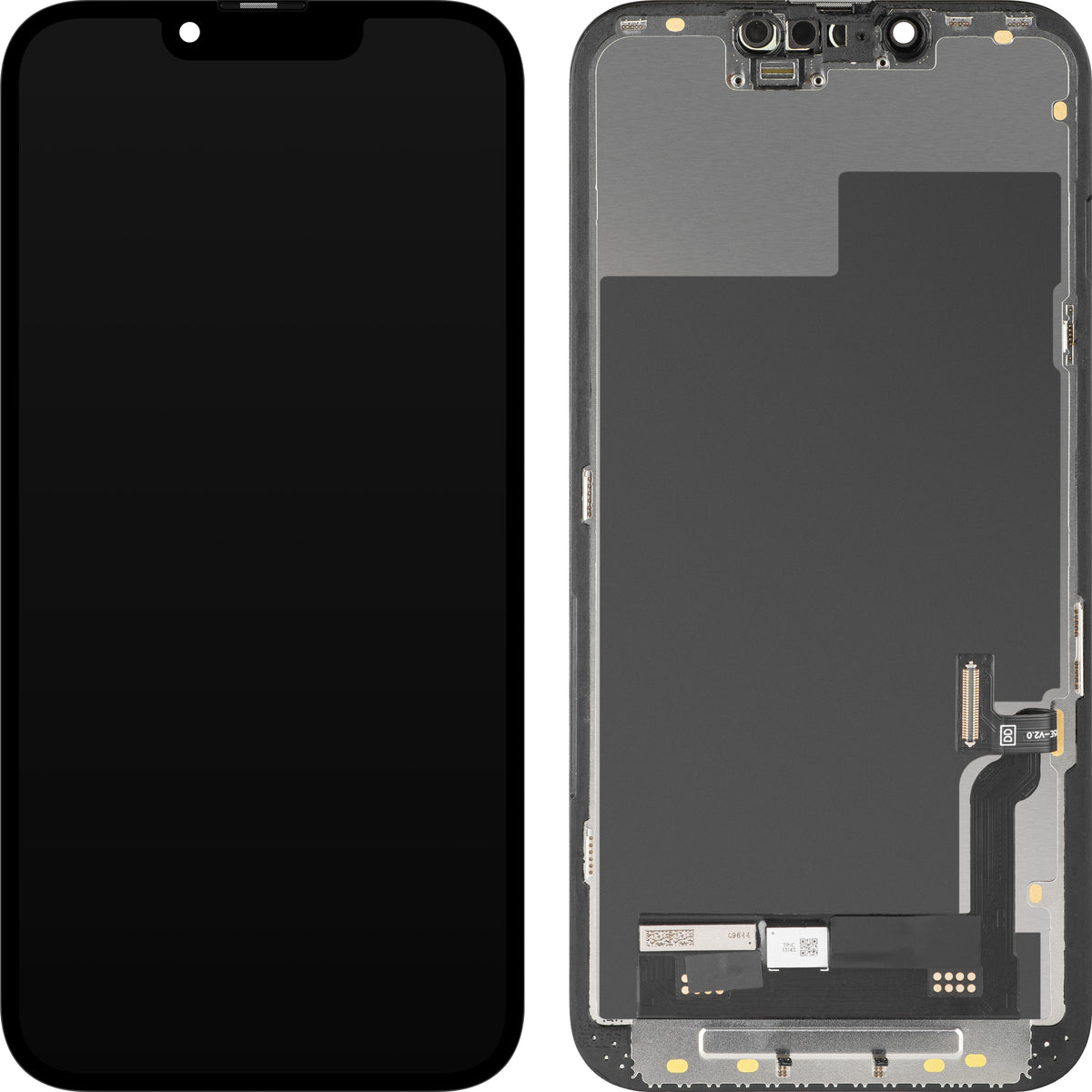 Οθόνη με Αφής MP συμβατή με Apple iPhone 13, με Πλαίσιο, Έκδοση Soft OLED FHD Diagnostic, Μαύρη