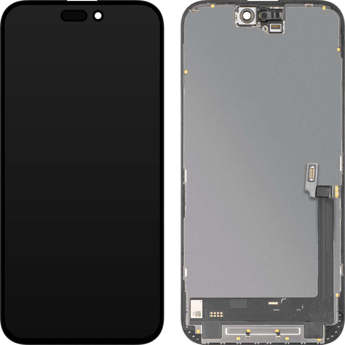 MP Touchscreen Display compatible with Apple iPhone 16 Plus, with Frame, Soft OLED IC Movable FHD Version, Black