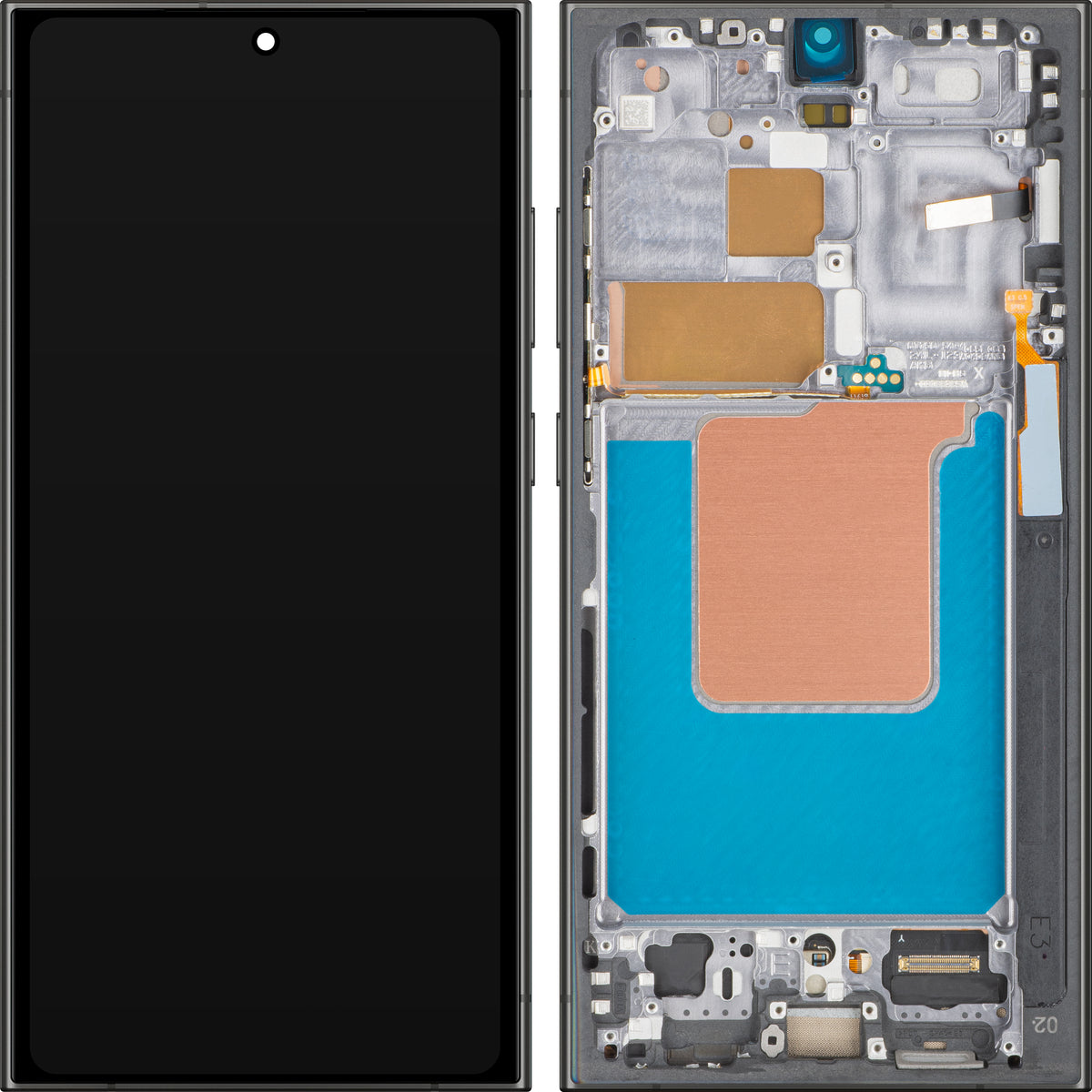 Οθόνη με οθόνη αφής MP συμβατή με Samsung Galaxy S24 Ultra S928, με Πλαίσιο, Έκδοση OLED, Μαύρη