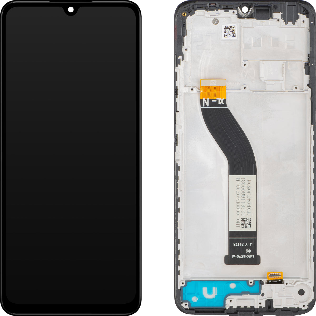 MP Touchscreen Display compatible with Xiaomi Poco C75 / Redmi 14C, with Frame, Black