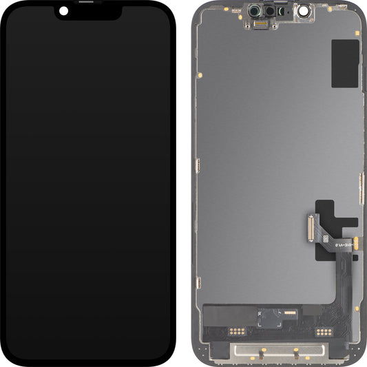 MP Touchscreen Display compatible with Apple iPhone 17e / 16e, with Frame, Soft OLED FHD IC Movable Version, Black