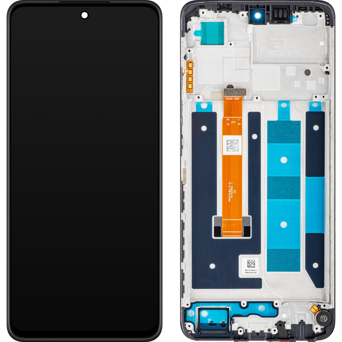 Οθόνη αφής Realme C55, με πλαίσιο, μαύρο, πακέτο σέρβις 4130438