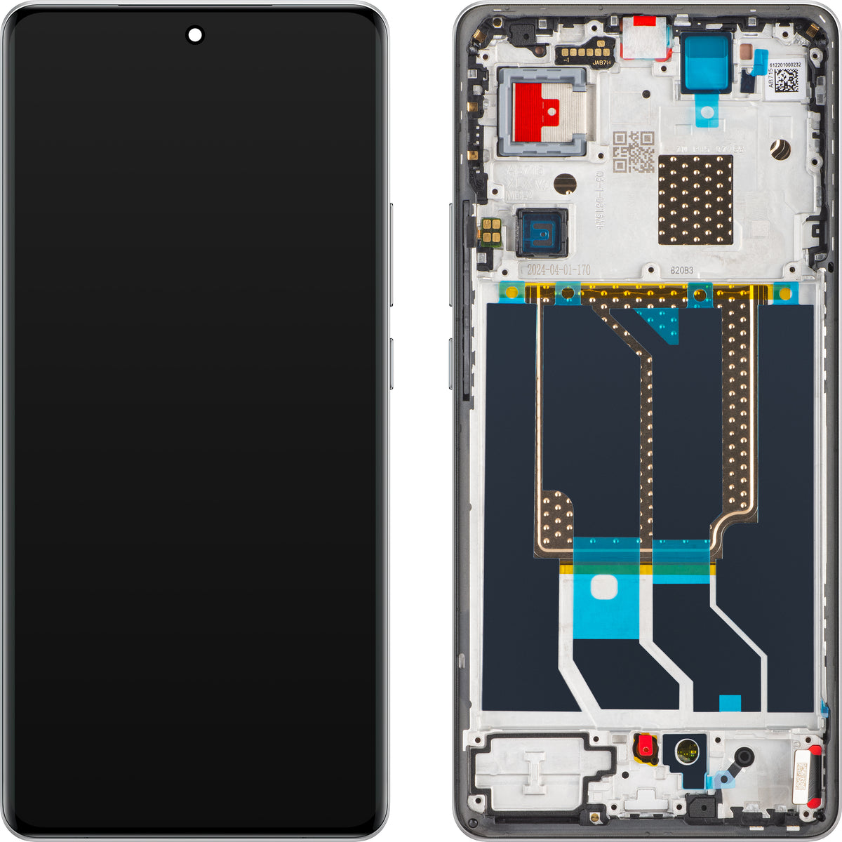 Οθόνη με οθόνη αφής Realme GT 6T, με πλαίσιο, ασημί (Fluid Silver), Service Pack 621029000191