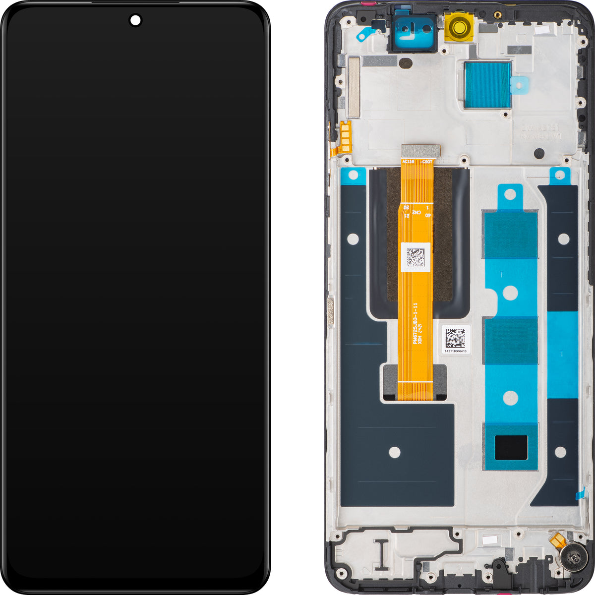 Οθόνη με οθόνη αφής Realme 12, με πλαίσιο, μαύρο, Service Pack 621029000184