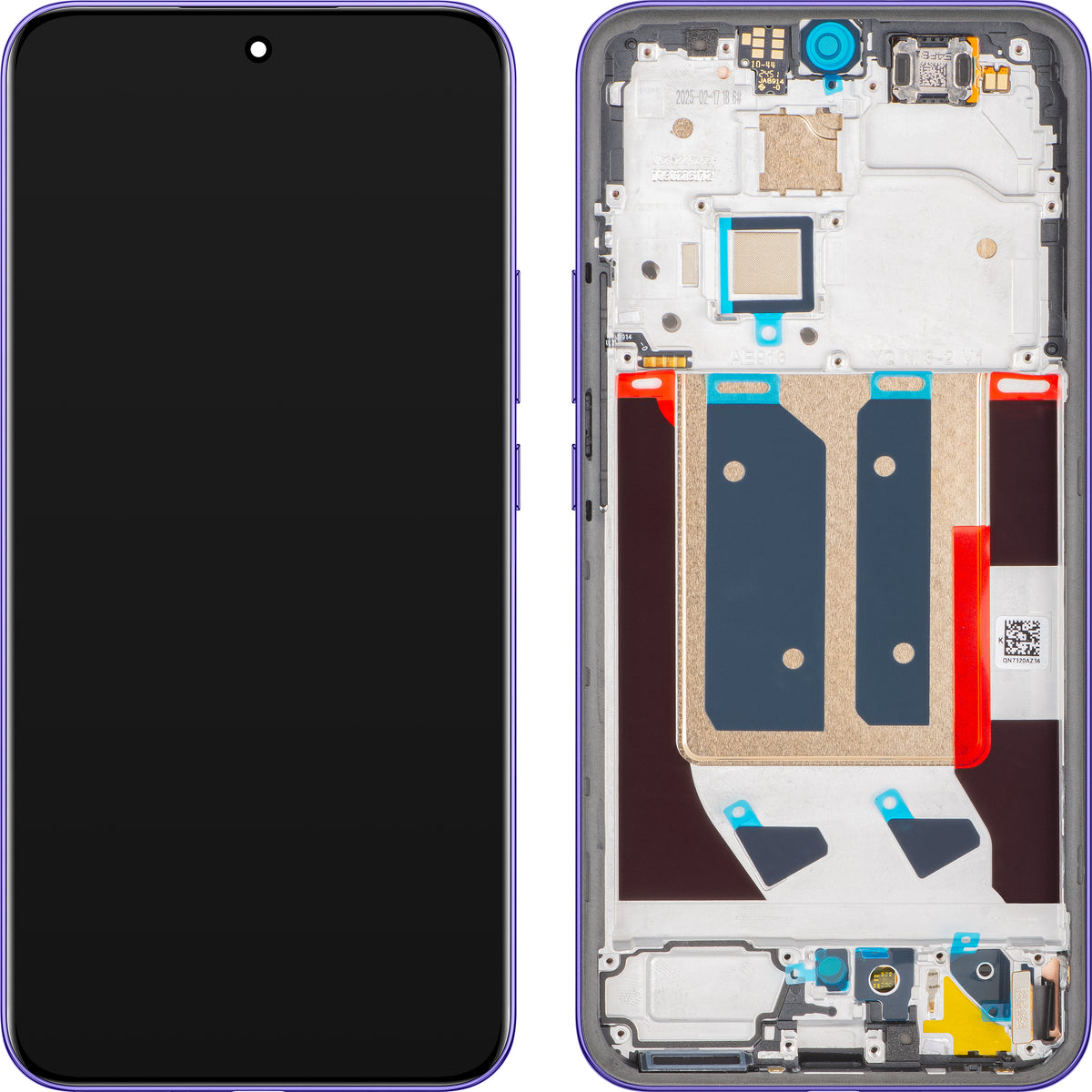 Οθόνη με Αφή Realme 14 Pro+, με Πλαίσιο, Μωβ (Bikaner Purple), Service Pack 621039000081
