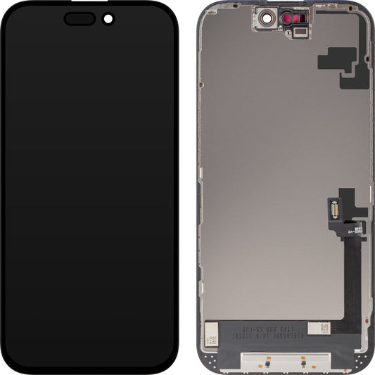 ZY Touchscreen Display for Apple iPhone 16, with Frame, In-Cell LCD Version, Black