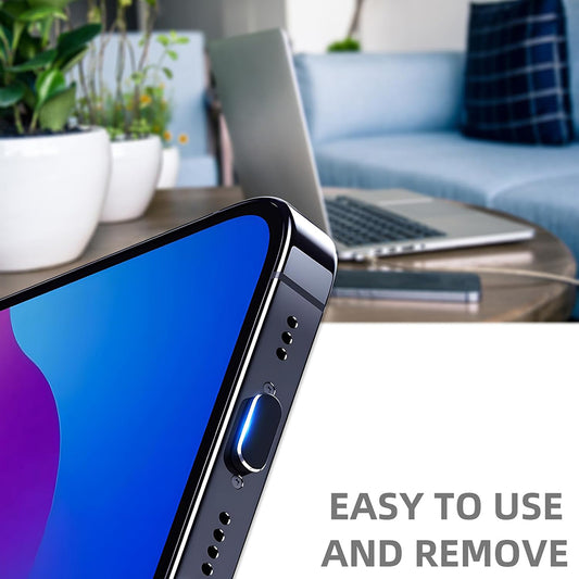 Βύσμα Αντισκονικό Θύρας Τηλεφώνου Techsuit AD1, USB-C, Σετ 4 τεμαχίων, Μαύρο