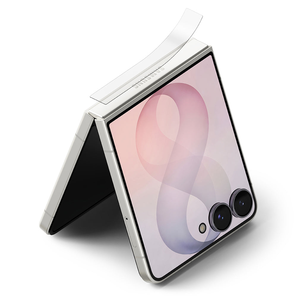 Προστατευτική μεμβράνη μεντεσέ Ringke Dual Easy για Samsung Galaxy Z Flip8 F776, Πλαστικό, Σετ 2 τεμαχίων